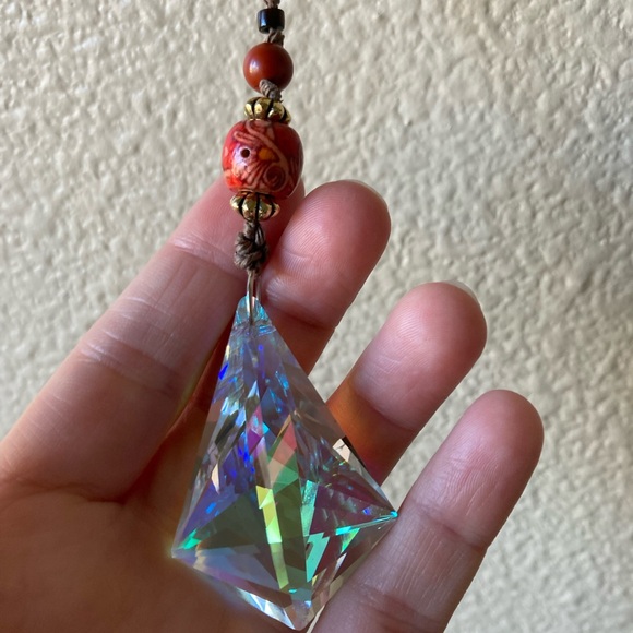 Bohemian Beaded Suncatcher with Sunflower Charm - Picture 5 of 13